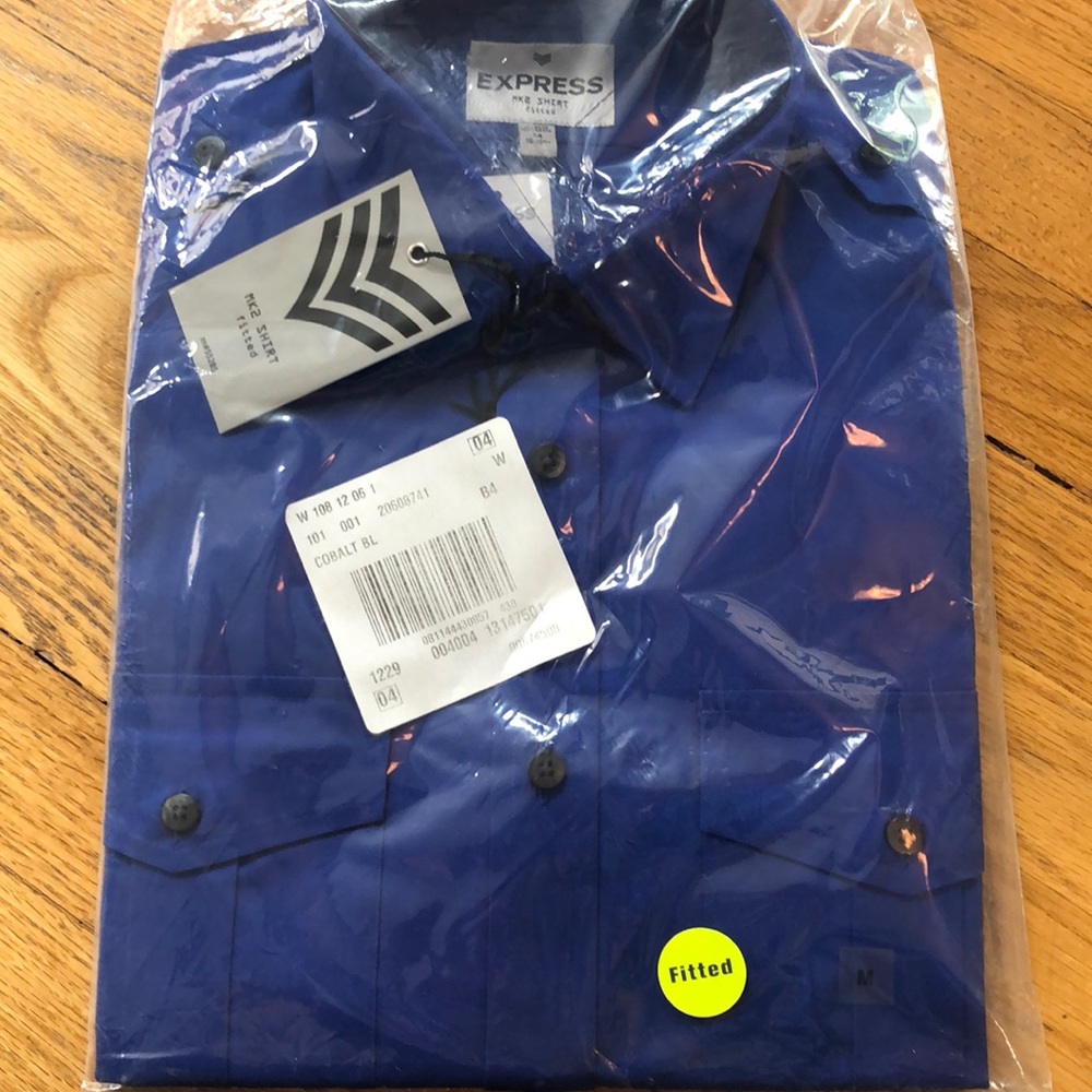 Brand new express blue button up